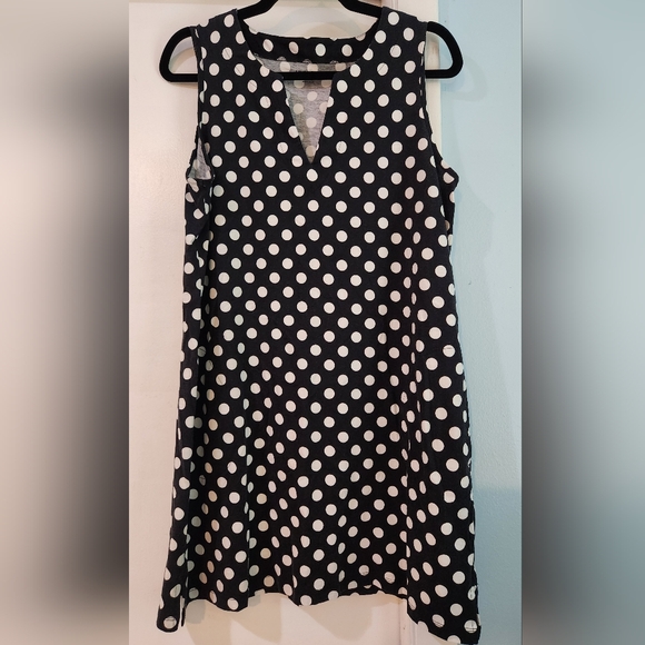 Lands' End Other - Women's Lands' End Black With White Polka-Dots Cover Up, Size L